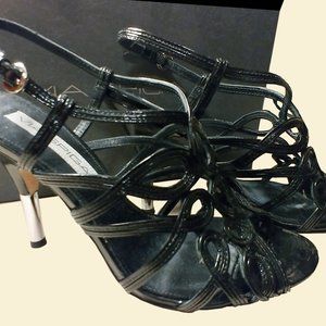 Via Spiga Justina black patent leather high heels